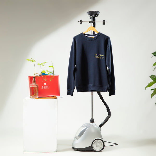Floral Navy Sweat Shirt