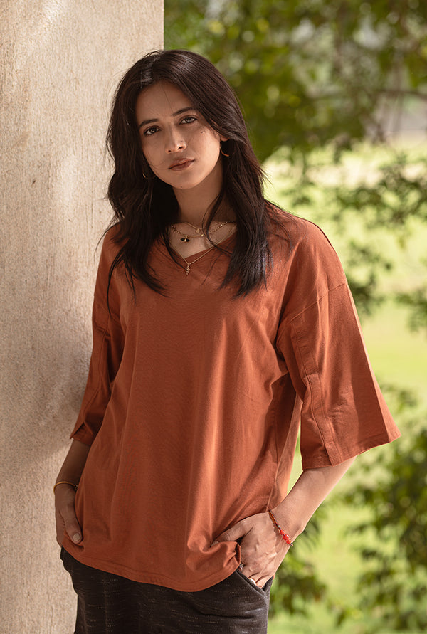 Oversize Brown Top