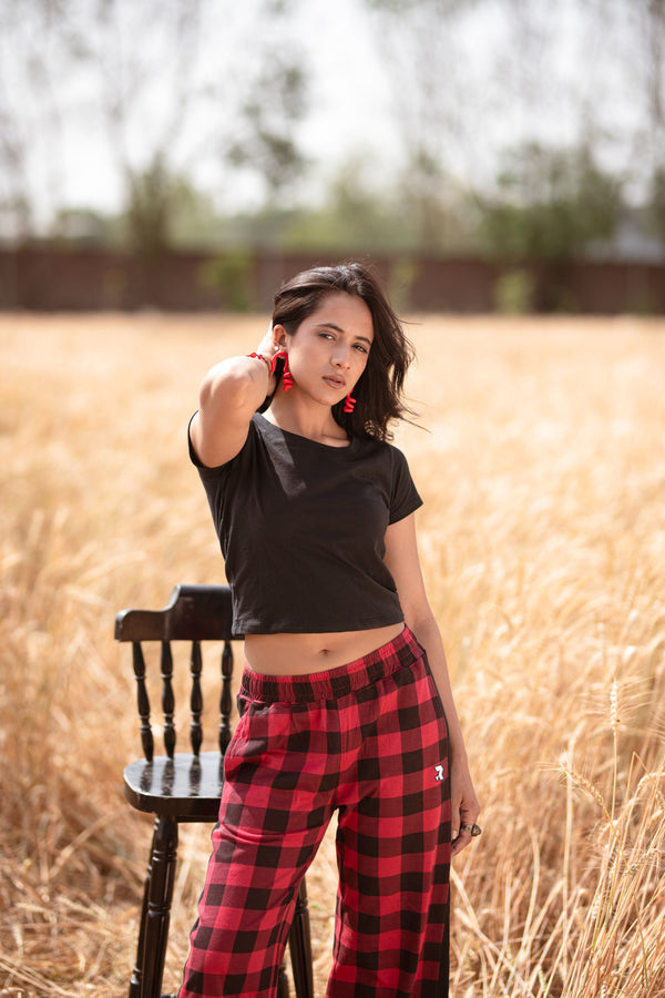 Black Basic Crop Top