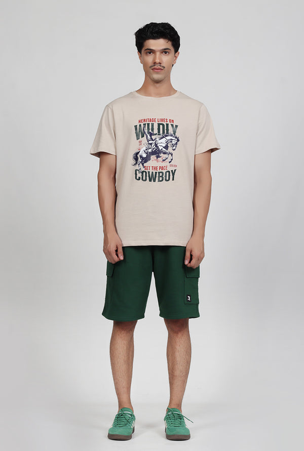 Wildly Cowboy Beige T-Shirt