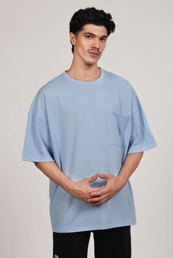 Light Blue Drop Shoulder T-Shirt