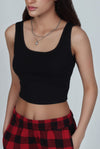 Black Short Body Crop Top